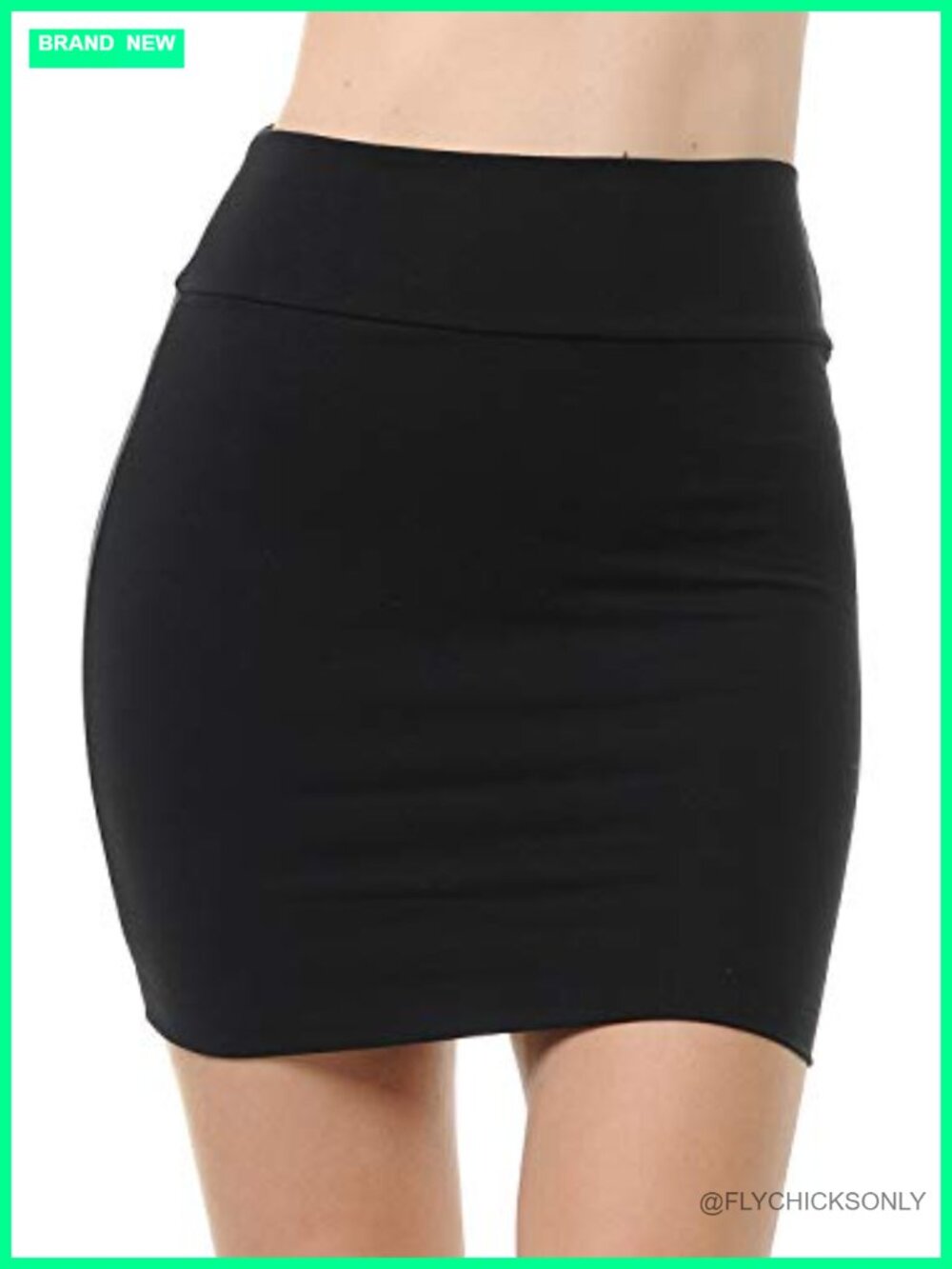 Double-Layer Cotton Stretchy Tube Pencil Mini Skirt - Mid Rise, Pull On, Bodycon